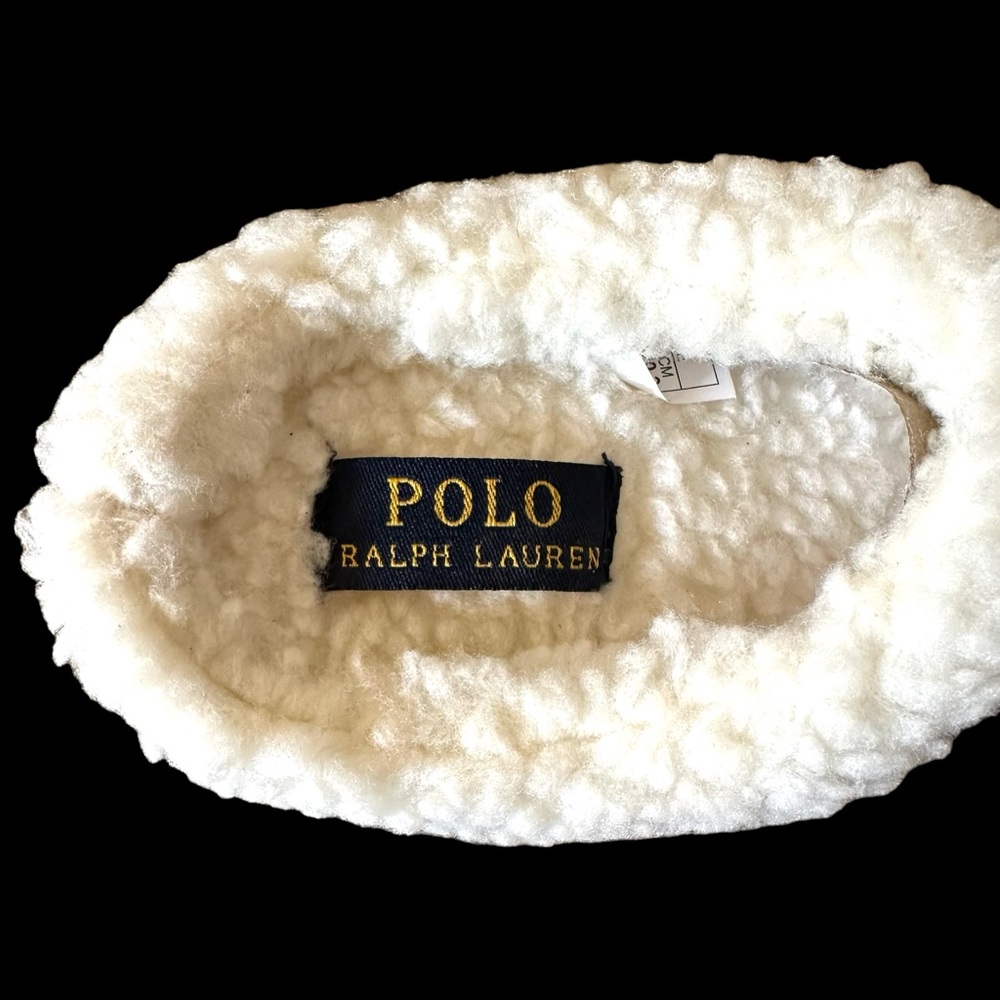 NWT Polo Ralph Lauren Gold Glitter Charlotte Scuff Slippers 13 (Little Kid) - Picture 8 of 10